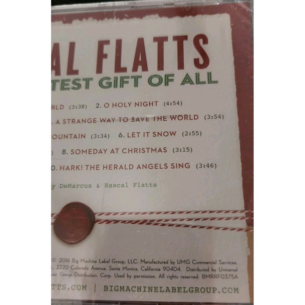 Rascal Flatts The Greatest Gift of All CD 2016 Holiday Country Big Machine New - Picture 4 of 4